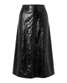Jupe Cuir Vegan Froissé Noire, La Garde-Robe de Nina - vue 3