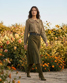 Jupe Effet Daim Kaki Ceinturée, La Garde-Robe de Nina - vue 1