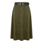 Jupe Effet Daim Kaki Ceinturée, La Garde-Robe de Nina - vue 4