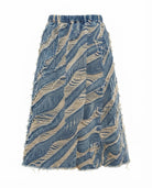 Jupe en Jean Effet Déchiré Frangé, La Garde-Robe de Nina - vue 5