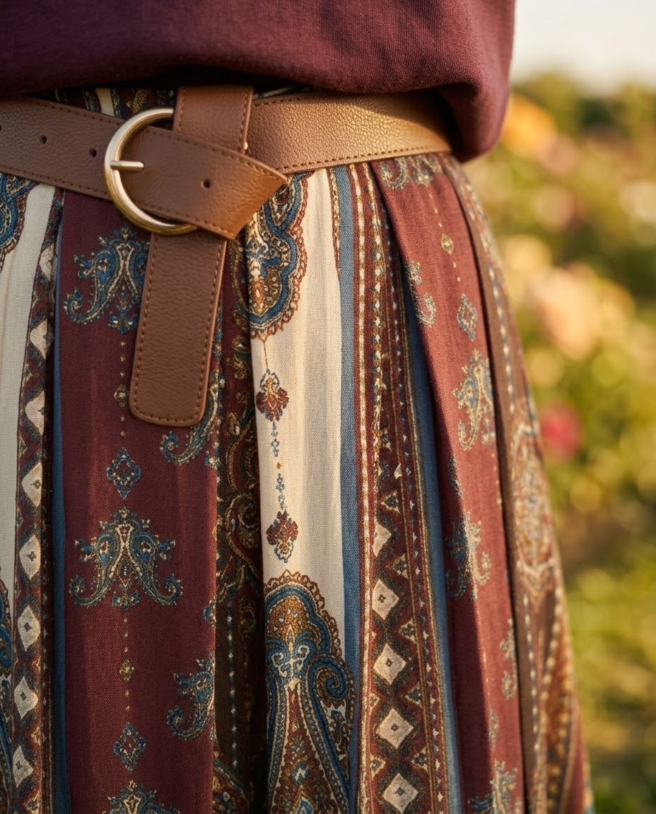 Jupe Imprimé Foulard Ceinturée, La Garde-Robe de Nina - vue 3