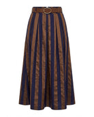 Jupe Large Rayée Marine et Marron, La Garde-Robe de Nina - vue 6