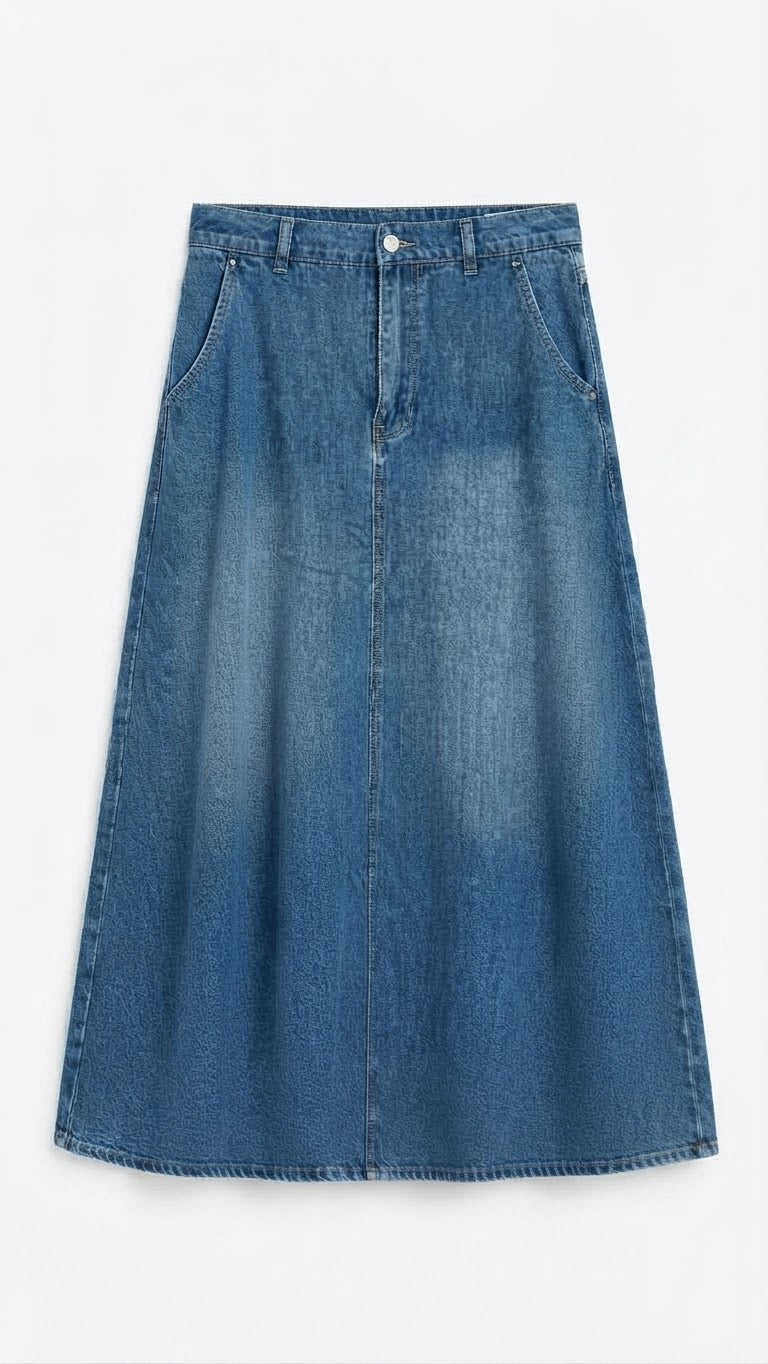 Jupe Longue en Jean Évasée, La Garde-Robe de Nina - vue 3