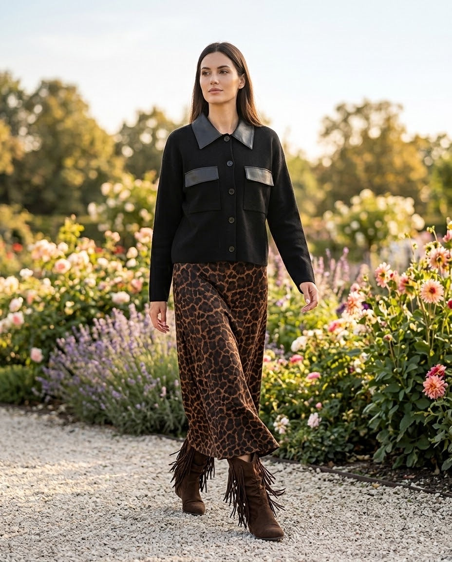 Jupe Longue Imprimé Léopard, La Garde-Robe de Nina - vue 1