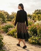 Jupe Longue Léopard Dégradé Noir, La Garde-Robe de Nina - vue 3