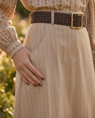 Jupe Longue Rayée Beige Ceinturée, La Garde-Robe de Nina - vue 3