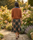 Jupe Longue Tartan Ceinturée Verte, La Garde-Robe de Nina - vue 4