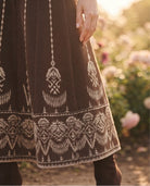 Jupe Longue Maille Jacquard Chocolat, La Garde-Robe de Nina - vue 3