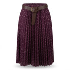 Jupe Plissée Bordeaux à Pois Ceinturée, La Garde-Robe de Nina - vue 5