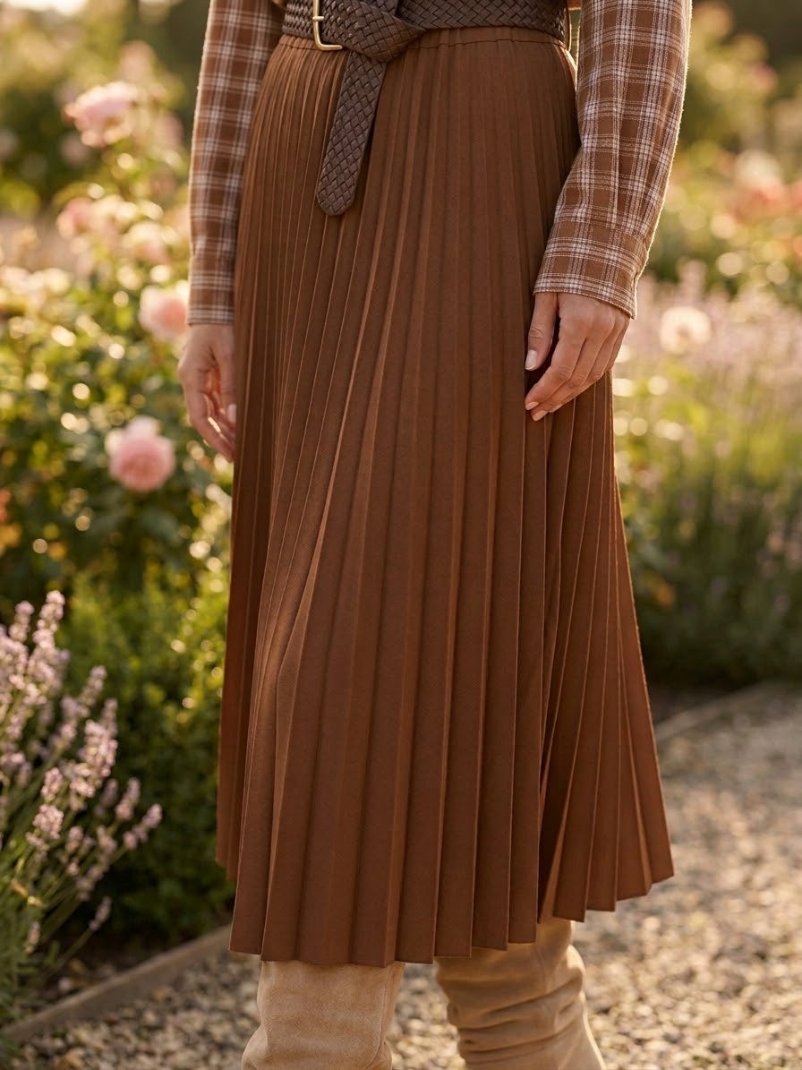 Jupe Plissée Caramel, La Garde-Robe de Nina - vue 2