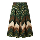 Jupe Plissée Imprimé Chevron Vert, La Garde-Robe de Nina - vue 5