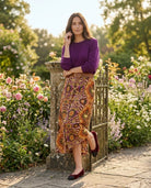 Jupe Plissée Imprimé Folklorique Multicolore, La Garde-Robe de Nina - vue 1