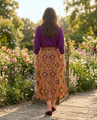 Jupe Plissée Imprimé Folklorique Multicolore, La Garde-Robe de Nina - vue 3