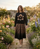 Jupe Plissée Léopard Dégradé Noir, La Garde-Robe de Nina - vue 1