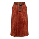 Jupe Plissée Terracotta Ceinturée, La Garde-Robe de Nina - vue 4