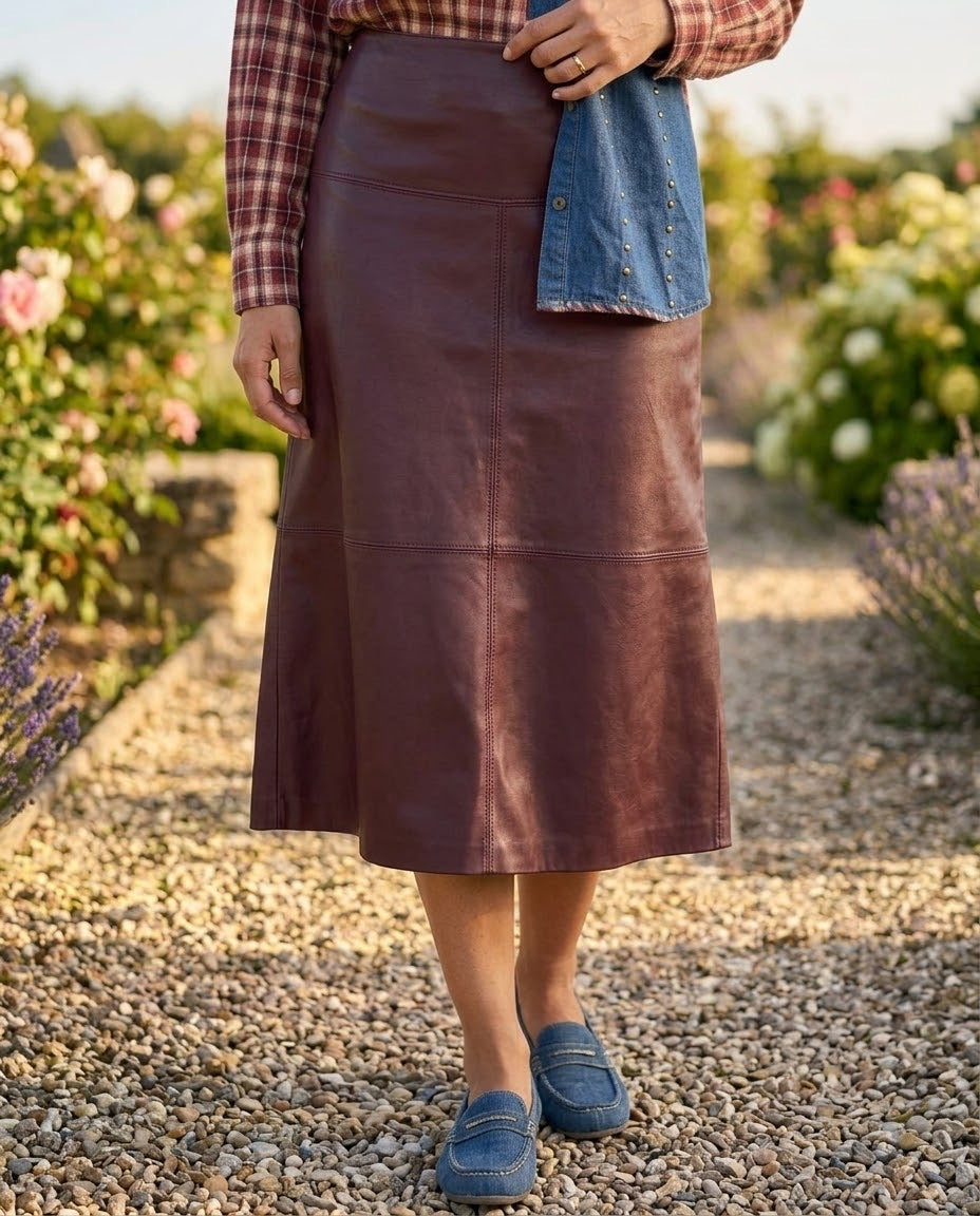 Jupe Similicuir Bordeaux, La Garde-Robe de Nina - vue 2