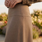 Jupe Similicuir Taupe Évasée, La Garde-Robe de Nina - vue 3