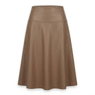 Jupe Similicuir Taupe Évasée, La Garde-Robe de Nina - vue 5