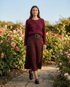 Jupe Zébrée Bordeaux Ceinturée, La Garde-Robe de Nina - vue 2