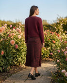 Jupe Zébrée Bordeaux Ceinturée, La Garde-Robe de Nina - vue 4