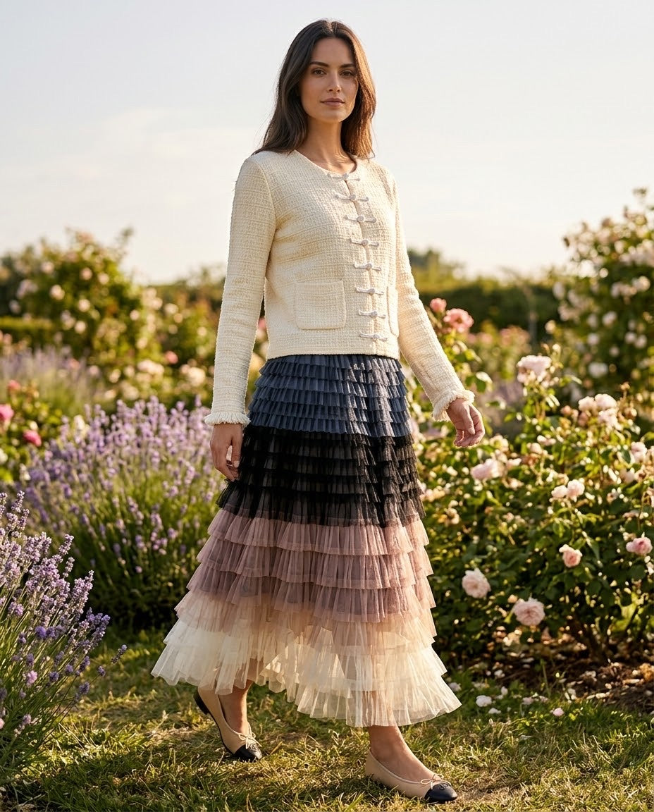 Jupon Tulle Volanté Dégradé, La Garde-Robe de Nina - vue 1