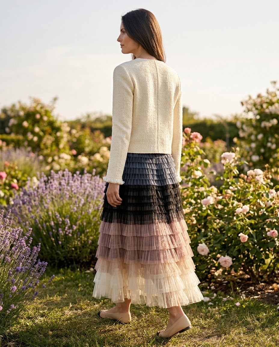 Jupon Tulle Volanté Dégradé, La Garde-Robe de Nina - vue 3