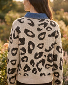 Pull Bi-Matière Denim Léopard, La Garde-Robe de Nina - vue 3