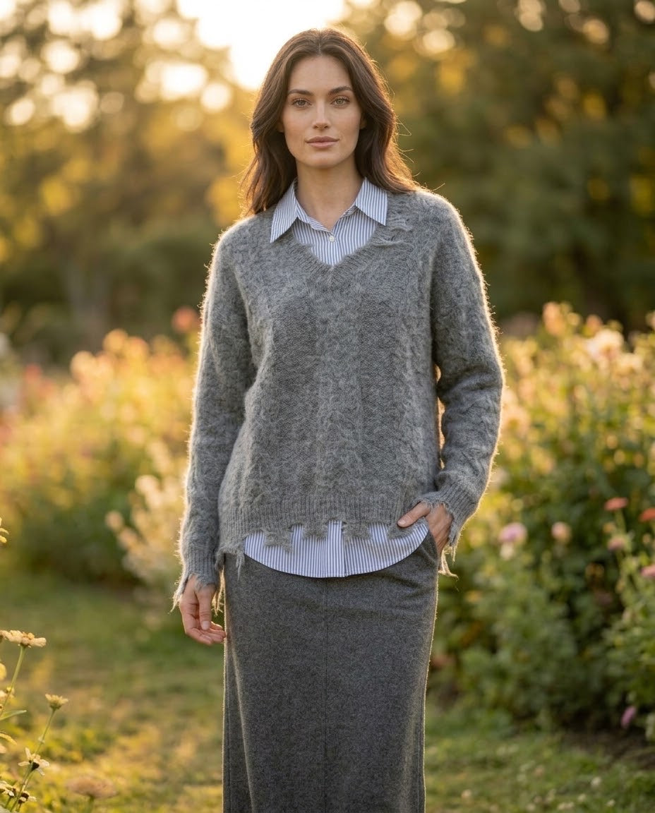 Pull bi-matière, La Garde-Robe de Nina - vue 1