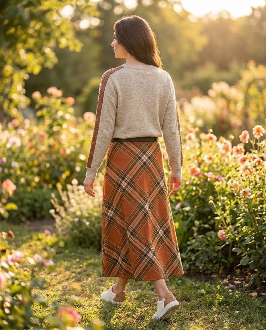 Pull Bi-Matière Empiècements Simili Beige, La Garde-Robe de Nina - vue 4