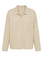 Pull Cardigan Col Chemise Écru, La Garde-Robe de Nina - vue 5