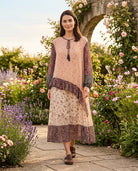 Robe Asymétrique Imprimé Fleuri Volants Crème, La Garde-Robe de Nina - vue 1