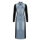 Robe Bi-Matière Jean & Maille Ceinturée Noir, La Garde-Robe de Nina - vue 5