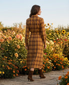 Robe Chemise Carreaux Marron Fleur Amovible, La Garde-Robe de Nina - vue 3