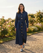 Robe Chemise en Jean Boutons Coquillages, La Garde-Robe de Nina - vue 1