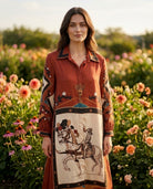 Robe Chemise Imprimé Cavalier Brique, La Garde-Robe de Nina - vue 2