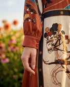 Robe Chemise Imprimé Cavalier Brique, La Garde-Robe de Nina - vue 4