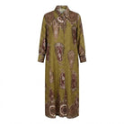 Robe Chemise Longue Imprimée Cachemire Kaki & Marron, La Garde-Robe de Nina - vue 5