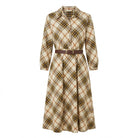Robe Chemise Velours Côtelé Carreaux Écru, La Garde-Robe de Nina - vue 5