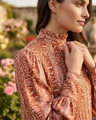 Robe Longue Imprimé Paisley Rouille, La Garde-Robe de Nina - vue 3