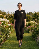 Robe Maille Carreaux Broche Amovible Noir, La Garde-Robe de Nina - vue 1