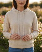 Sweat à Capuche Fils Lurex Beige, La Garde-Robe de Nina - vue 1