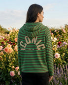Sweat à Capuche Rayé Iconic Club Vert, La Garde-Robe de Nina - vue 2