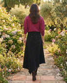 Sweat Bi-Matière Col Jean Zippé Bordeaux, La Garde-Robe de Nina - vue 5