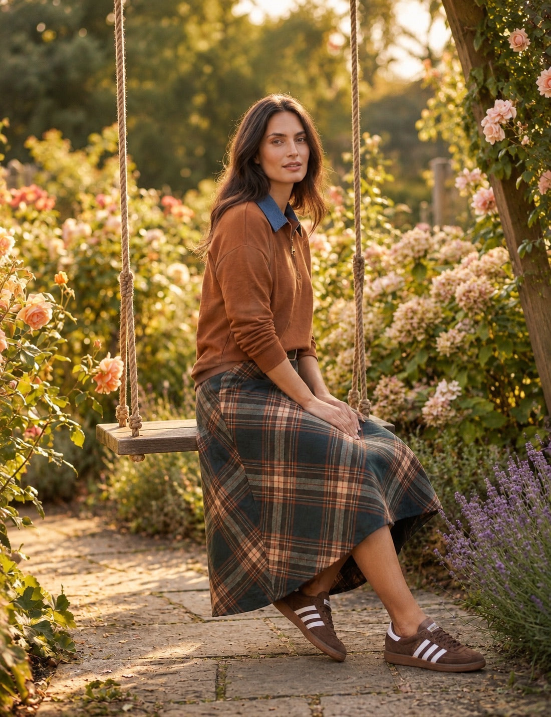 Sweat Bi-Matière Col Jean Zippé Rouille, La Garde-Robe de Nina - vue 1