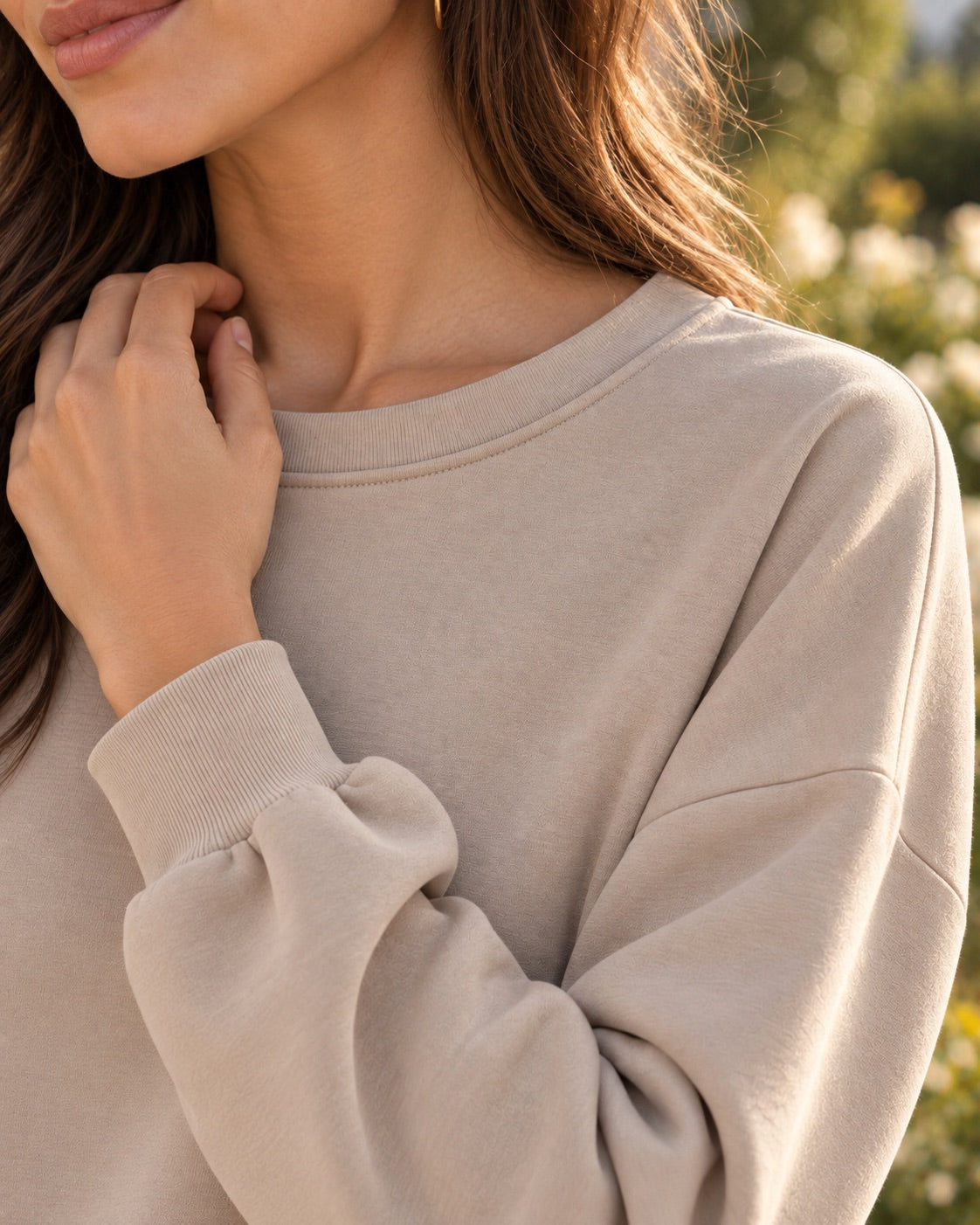 Sweat Matière Sport Chic Taupe, La Garde-Robe de Nina - vue 2