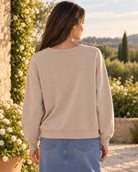 Sweat Matière Sport Chic Taupe, La Garde-Robe de Nina - vue 3