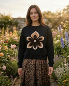 Sweat Noir Fleur Crochet, La Garde-Robe de Nina - vue 1