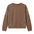 Sweat Taupe Sport Chic Détail Dentelle, La Garde-Robe de Nina - vue 4