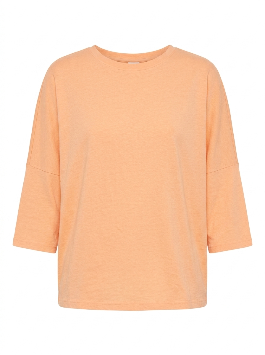 Tee-shirt basique Abricot, La Garde-Robe de Nina - vue 2