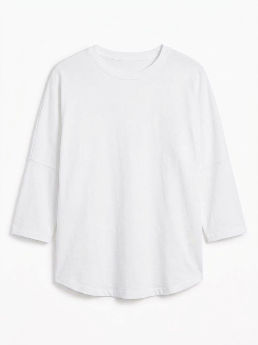 Tee-shirt basique Blanc, La Garde-Robe de Nina - vue 2